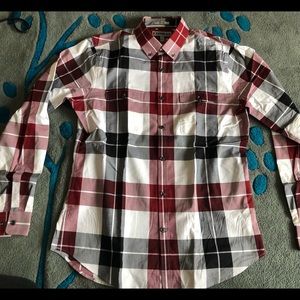 Express men’s front button plaid shirt size medium. Hardly worn.